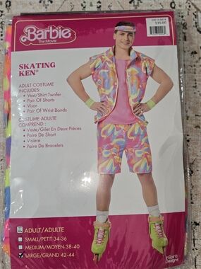 Barbie Neon Pink & Multicolor Skating Ken Outfit
